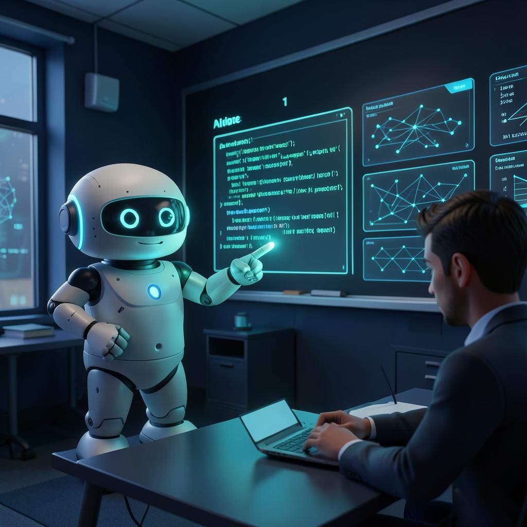Personagem 3D representando Curso de Inteligência Artificial